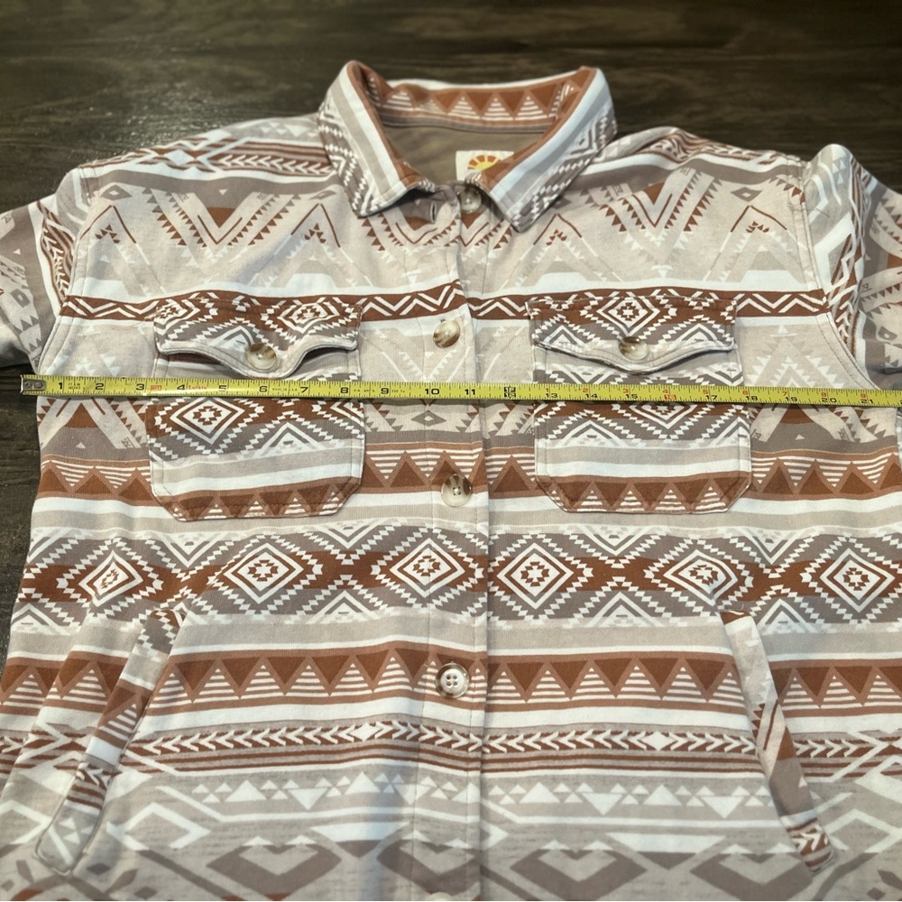 C&C California Geometric Pattern Jacket In Brown … - image 4